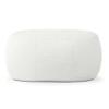 Jaxx Ellis Ottoman Shearling Faux-Lamb Plush Pouf for Modern Interior Design, Oval, Cloud view 1