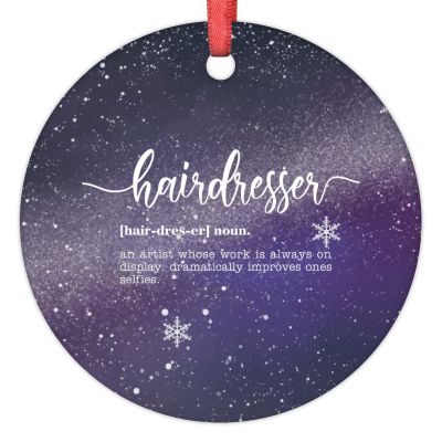Christmas Ornaments 2022 Hairdresser Definitions Ornament for Christmas Tree Decor Hairdresser Funny Quote Personalized Christmas Ornaments Holiday Christmas Keepsake New Year Gifts 3 Inch