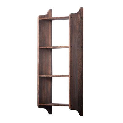 Bookcase Rustic Brown Wood Wall Mounted Floating Bookshelf Display Shelving Unit Storage & Decor for Bathroom, Office, Living Room, Bedroom, Laundry, Kitchen Bookshelf ( Size : 17.3"x42.9"x7.9" )