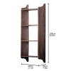 Bookcase Rustic Brown Wood Wall Mounted Floating Bookshelf Display Shelving Unit Storage & Decor for Bathroom, Office, Living Room, Bedroom, Laundry, Kitchen Bookshelf ( Size : 17.3"x42.9"x7.9" ) view 2