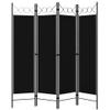 4-Panel Room Divider,Room Divider Partition Privacy Screen for School, Church, Office, Classroom, Dorm Room,Room,Studio,Conference Black 63"x70.9" view 2