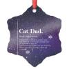 Cat Dad Definition Typography Ornaments for Christmas Trees Funny Quote Cat Dad Personalized Christmas Ornaments 2022 Hanging Ornaments Holiday Christmas Keepsake New Year Gifts 3 Inch view 1