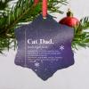 Cat Dad Definition Typography Ornaments for Christmas Trees Funny Quote Cat Dad Personalized Christmas Ornaments 2022 Hanging Ornaments Holiday Christmas Keepsake New Year Gifts 3 Inch view 3
