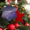 Cat Dad Definition Typography Ornaments for Christmas Trees Funny Quote Cat Dad Personalized Christmas Ornaments 2022 Hanging Ornaments Holiday Christmas Keepsake New Year Gifts 3 Inch view 4