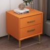 Nightstand, End Table, Side Table Bedside Table Nightstand Made of MDF, Night Stand with 2 Drawers End Table for Bedroom/Living Room/Salon/Office (Color : Orange) view 2