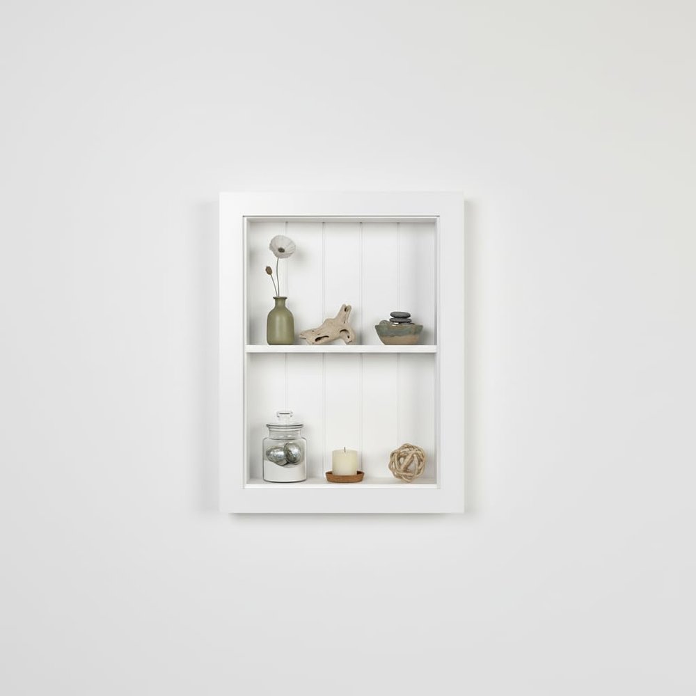 Houseables Recessed Medicine Cabinet, Recessed Wall Niche, Medicine Cabinet Insert, Bathroom Niche, In Wall Shelf, Insert for Drywall, Between Studs Shelf Replacement, Without No Mirror, 14x18 (16x20)