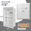 Houseables Recessed Medicine Cabinet, Recessed Wall Niche, Medicine Cabinet Insert, Bathroom Niche, In Wall Shelf, Insert for Drywall, Between Studs Shelf Replacement, Without No Mirror, 14x18 (16x20) view 3