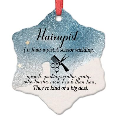 Barber Shop Hairdresser Stylist Christmas Ornaments 2022 Ornament for Christmas Tree Decor Hairapist Definition Personalized Christmas Ornaments Holiday Christmas Keepsake New Year Gifts 3 Inch