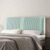 ZZYK Large Upholstered Reading Wedge Pillow Headboard Backrest Fleece King Size Bolster Lumbar Support Cushion Home Double Tatami Couch Bed Cushion,Green,Straps 74.8"/190cm view 1