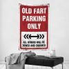 gaeruite Funny House Decor Old Fart Parking Only Tapestry Bedroom Door Decorations Funny Bedroom Decor (Size : 100X150CM) view 2