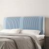 ZZYK Large Upholstered Reading Wedge Pillow Headboard Backrest Fleece King Size Bolster Lumbar Support Cushion Home Double Tatami Couch Bed Cushion,Blue,Straps 63"/160cm view 1