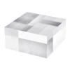 CiaoHER 2in Thickness Solid Acrylic Cube Display Block Clear Polished Pedestal Stand Riser Solid Base 2" x 4" x 4", 1 Pack view 1