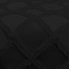 400 Thread Count Two-Tone Diamond Ruffle Duvet/Comforter Cover 3PC Set, 100% Egyptian Cotton Quilt Covers & Pillowcases, Soft and Shaggy Bedding Set - Black/Black Solid, King Size. view 3