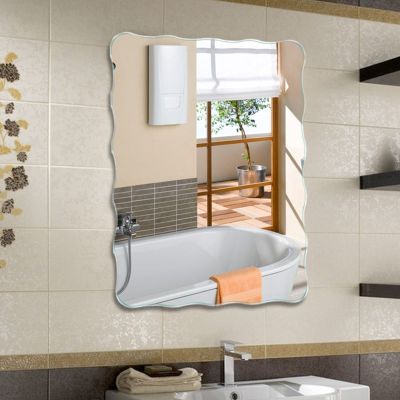 50x70cm Frameless Bathroom Mirror, Modern Wall Mirror, Large Decorative Mirror, Shaving Mirror, Polished Edges, Horizontal Or Vertical Hanging (Size : 45x60cm/17.7x23.6in)