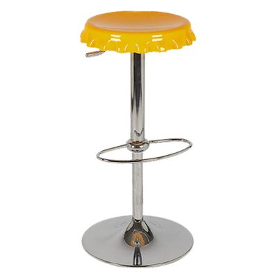 Beer Cover High Chair Home Simple Bar Chair Breakfast Dining Stool Chair for Kitchen Island Counter, Adjustable Swivel Gas Lift, Metal Footrest and Base