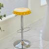 Beer Cover High Chair Home Simple Bar Chair Breakfast Dining Stool Chair for Kitchen Island Counter, Adjustable Swivel Gas Lift, Metal Footrest and Base view 2