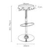 Beer Cover High Chair Home Simple Bar Chair Breakfast Dining Stool Chair for Kitchen Island Counter, Adjustable Swivel Gas Lift, Metal Footrest and Base view 3