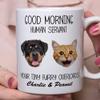 Good Morning Human Servant Personalized Custom Photo Dog Cat Head Mug view 2