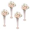 Fichiouy 2/4PCS Crystal Wedding Flower Vase for Flowers, Crystals Floral Vase Stand Table Decorative Centerpiece Dinner Anniversary Ceremony Party Gold/Silver (Gold 4PCS) view 1