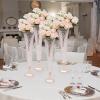 Fichiouy 2/4PCS Crystal Wedding Flower Vase for Flowers, Crystals Floral Vase Stand Table Decorative Centerpiece Dinner Anniversary Ceremony Party Gold/Silver (Gold 4PCS) view 4