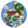 Feng Shui Smart Vibrations Compact 2-Sided Purse Mirror Best Wishes, Mascot New Year's Gift (Black DragonSuccess view 1