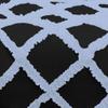 400 Thread Count Two-Tone Diamond Ruffle Duvet/Comforter Cover 3PC Set, 100% Egyptian Cotton Quilt Covers & Pillowcases, Soft and Shaggy Bedding Set - Light Blue/Black Solid, Oversize King Plus Size. view 4