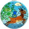 Feng Shui Health Vibrations Compact 2-Sided Purse Mirror Best Wishes, Mascot New Year's Gift (Divine DeerHealth) view 1
