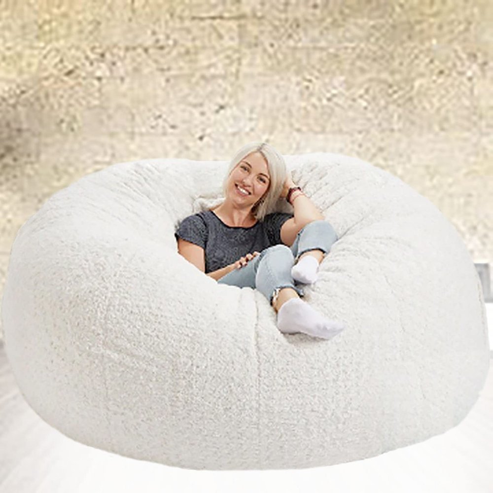 AAXYZX No Filler Oversized Bean Bag Cover,largertnbean Bag Cover Pink,Bean Bag Chair Cover Only Lazy Sofa Bed Cover PV Velvet Bean Bag Cover Gaming and Young Adult Bean Bag Chair