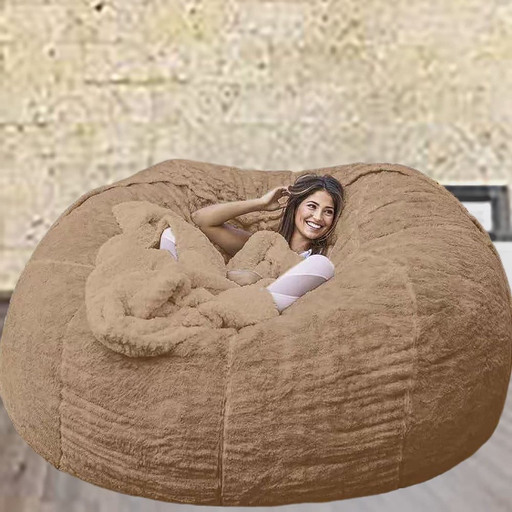 AAXYZX No Filler Oversized Bean Bag Cover,largertnbean Bag Cover Pink,Bean Bag Chair Cover Only Lazy Sofa Bed Cover PV Velvet Bean Bag Cover Gaming and Young Adult Bean Bag Chair