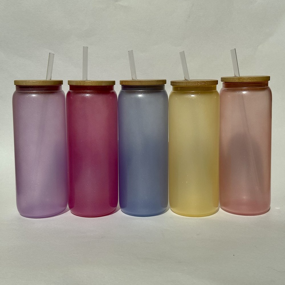 16 OZ UV Color Change/Glow in The Dark Drinking JAR (Yellow)