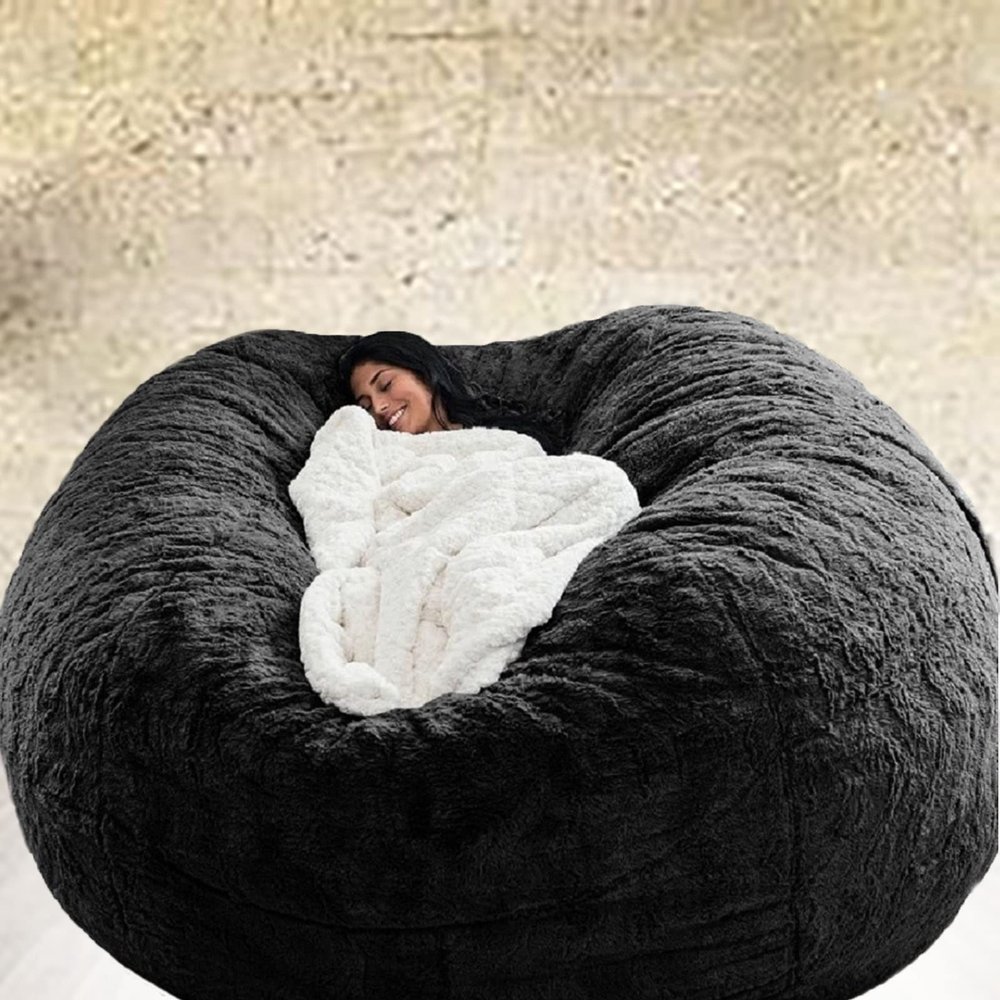 AAXYZX No Filler Oversized Bean Bag Cover,largertnbean Bag Cover Pink,Bean Bag Chair Cover Only Lazy Sofa Bed Cover PV Velvet Bean Bag Cover Gaming and Young Adult Bean Bag Chair