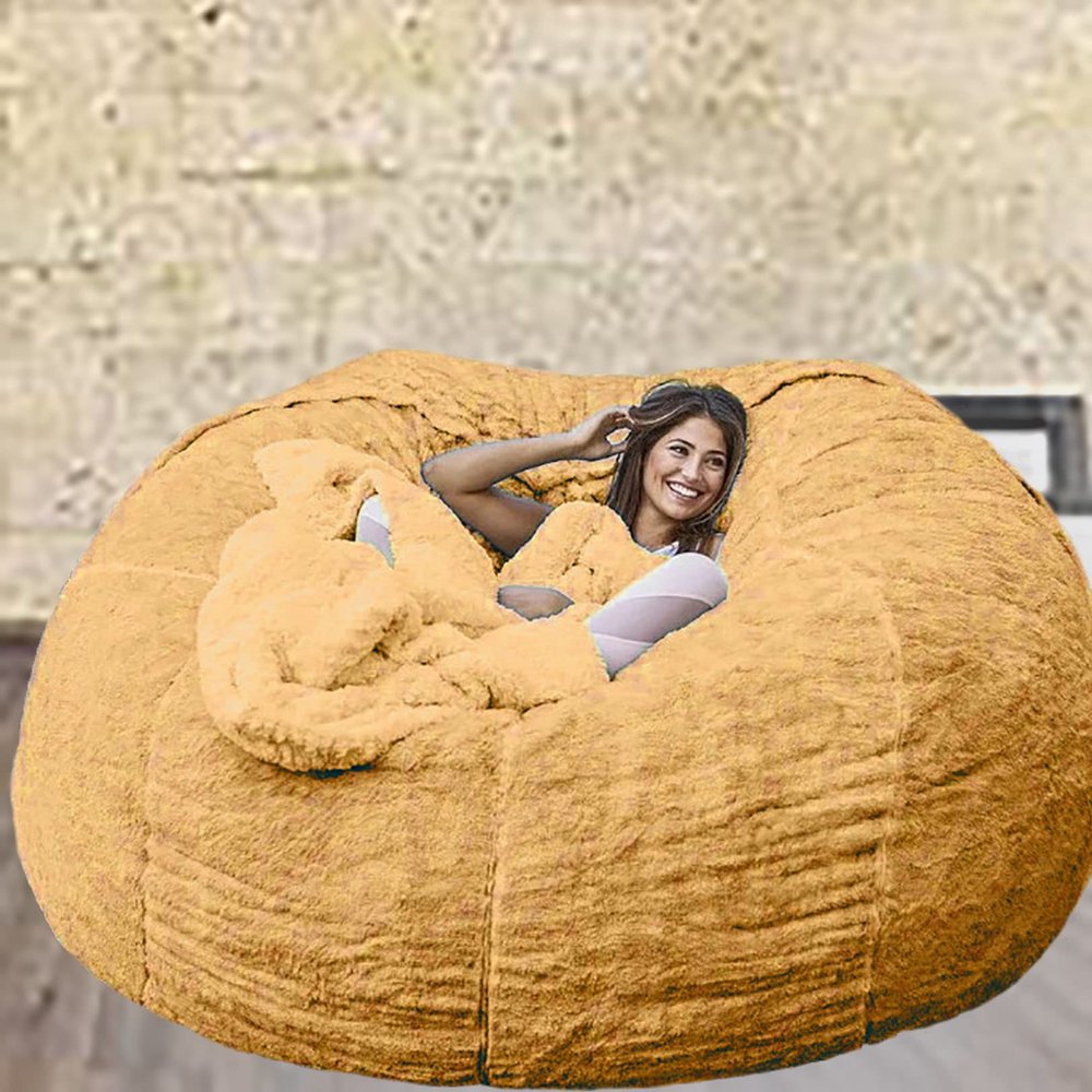 AAXYZX No Filler Oversized Bean Bag Cover,largertnbean Bag Cover Pink,Bean Bag Chair Cover Only Lazy Sofa Bed Cover PV Velvet Bean Bag Cover Gaming and Young Adult Bean Bag Chair