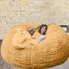 AAXYZX No Filler Oversized Bean Bag Cover,largertnbean Bag Cover Pink,Bean Bag Chair Cover Only Lazy Sofa Bed Cover PV Velvet Bean Bag Cover Gaming and Young Adult Bean Bag Chair view 1