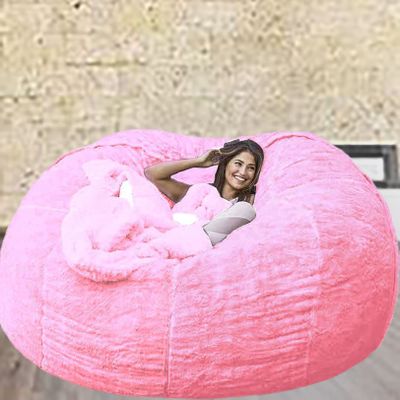 AAXYZX No Filler Oversized Bean Bag Cover,largertnbean Bag Cover Pink,Bean Bag Chair Cover Only Lazy Sofa Bed Cover PV Velvet Bean Bag Cover Gaming and Young Adult Bean Bag Chair