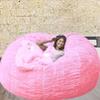 AAXYZX No Filler Oversized Bean Bag Cover,largertnbean Bag Cover Pink,Bean Bag Chair Cover Only Lazy Sofa Bed Cover PV Velvet Bean Bag Cover Gaming and Young Adult Bean Bag Chair view 1