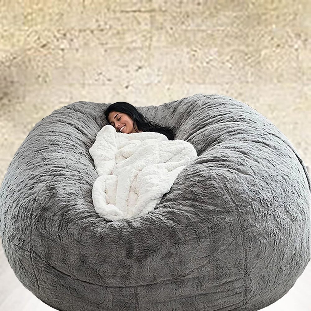 AAXYZX No Filler Oversized Bean Bag Cover,largertnbean Bag Cover Pink,Bean Bag Chair Cover Only Lazy Sofa Bed Cover PV Velvet Bean Bag Cover Gaming and Young Adult Bean Bag Chair