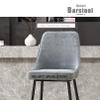 Bar Stools Dining Chair Metal Bar Stools Set of 2 Bar Stools with High Backrest Velvet Barstool Metal Black Footrest Farmhouse Island Chairs Breakfast Dining Stools for Kitchen Bistro Pub Di view 3