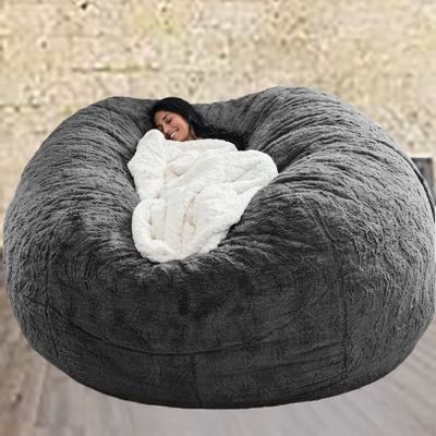 AAXYZX No Filler Oversized Bean Bag Cover,largertnbean Bag Cover Pink,Bean Bag Chair Cover Only Lazy Sofa Bed Cover PV Velvet Bean Bag Cover Gaming and Young Adult Bean Bag Chair