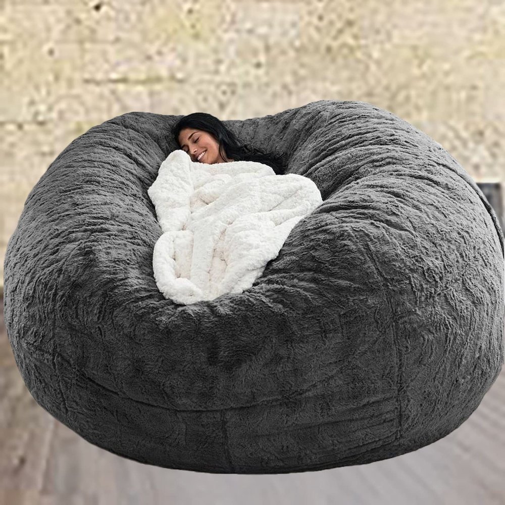AAXYZX No Filler Oversized Bean Bag Cover,largertnbean Bag Cover Pink,Bean Bag Chair Cover Only Lazy Sofa Bed Cover PV Velvet Bean Bag Cover Gaming and Young Adult Bean Bag Chair