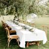 White Rectangle Tablecloth 60 x 102 Inch for 6 Foot Table, Wrinkle Resistant Washable Polyester Table Cover for Wedding Dining Table Buffet Parties and Camping, 10 Pack view 3