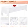 White Rectangle Tablecloth 60 x 102 Inch for 6 Foot Table, Wrinkle Resistant Washable Polyester Table Cover for Wedding Dining Table Buffet Parties and Camping, 10 Pack view 4