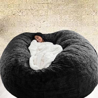 AAXYZX No Filler Oversized Bean Bag Cover,largertnbean Bag Cover Pink,Bean Bag Chair Cover Only Lazy Sofa Bed Cover PV Velvet Bean Bag Cover Gaming and Young Adult Bean Bag Chair