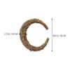3pcs Wreath Rattan Moon Shape Dried Wreath Vine Rings for Christmas Wedding Party Supplies DIY Crafts Dream Catcher Art Projects view 3