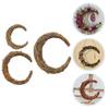 3pcs Wreath Rattan Moon Shape Dried Wreath Vine Rings for Christmas Wedding Party Supplies DIY Crafts Dream Catcher Art Projects view 4
