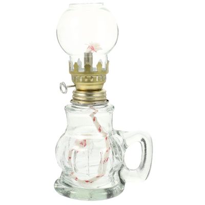 DECHOUS Retro Glass Kerosene Lamp Vintage Oil Lantern for Home Decor Style Lighting High-Grade Glass Emergency Lighting