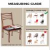 Farmhouse Cartoon Fat Chef Seat Covers for Dining Room Chairs Covers, Office Chair Seat Cover, Retro Black White Plaid Chair Slipcovers Stretch Cushion Protector for Kitchen Banquet Set of 2 view 3