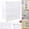 MONIPA 36/48 Pack Shoes Storage Boxes with Lid, Cube Unit Organizer Cabinet Shelf - Clear Stackable Shoe Containers Bins Holders for Closet Bedroom Small Space (48) view 3