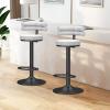 Bar Stools Dining Chair Breakfast Bar Stools Set of 2 Velvet Fabric Swivel Adjustable Counter Height Stools with Back Armless Chairs for Home Kitchen Island Pub Black view 2