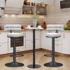 Bar Stools Dining Chair Breakfast Bar Stools Set of 2 Velvet Fabric Swivel Adjustable Counter Height Stools with Back Armless Chairs for Home Kitchen Island Pub Black view 4
