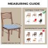 Savannan Dining Room Chair Seat Covers, Simple Blue and White Stripe Removable Stretch Chair Seat Cushion Slipcovers Protector for Holiday Party Festival Decoration, Set of 6 view 3
